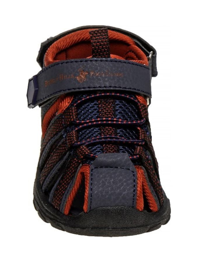 Beverly Hills Polo Club Boys Fisherman-Style Sport Sandals (Little Kid Sizes) - Navy/Red, 11