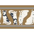 thumbnail image 2 of IBA Indianbeautifulart Brown Siberian Husky & German Shepherd Dog Ribbon&nbsp;Trim&nbsp;Tape Fabric Laces For Crafts Printed Velvet&nbsp;Trim&nbsp;9 Yards Sewing Accessories 3 Inches, 2 of 2