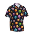 thumbnail image 2 of Daiia Lovely Planet Hawaiian Shirt for Men Gentle Cotton Regular Short Sleeve Casual-X-Large, 2 of 9