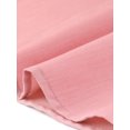 thumbnail image 5 of DARING DIVA Women's Peter Pan Collar Puff Short Sleeve Button Chambray Shirt S Pink, 5 of 6