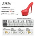 thumbnail image 7 of Shoes Super High Heels Fine-heeled Waterproof Platform Sandals Crystal Shoes Wedding Shoes 181 Series 17Heel 6.5cm Platform LFD, 7 of 7