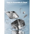 thumbnail image 3 of Fuente de Agua de Acero Inoxidable para Perros Grandes con Ventana de Nivel de Agua, 3 of 9