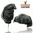 thumbnail image 7 of Milwaukee Leather SH857 Men's Long Cuff Thermal Lined USA Deerskin Black Leather Gauntlet Motorcycle Gloves 3X-Large, 7 of 7