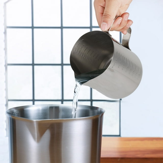 Jarra Para Hacer Espuma, Jarra De Café Con Boca Afilada De Acero Inoxidable 304 De Alta Para Cocina/cafetería/restaurante