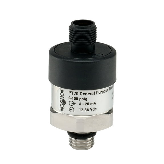 General Purpose Fixed Range Pressure Transmitter, 0 to 100 psi gauge, ±0.5% of span, 1/4 NPT male, M12 x 1 4 pin