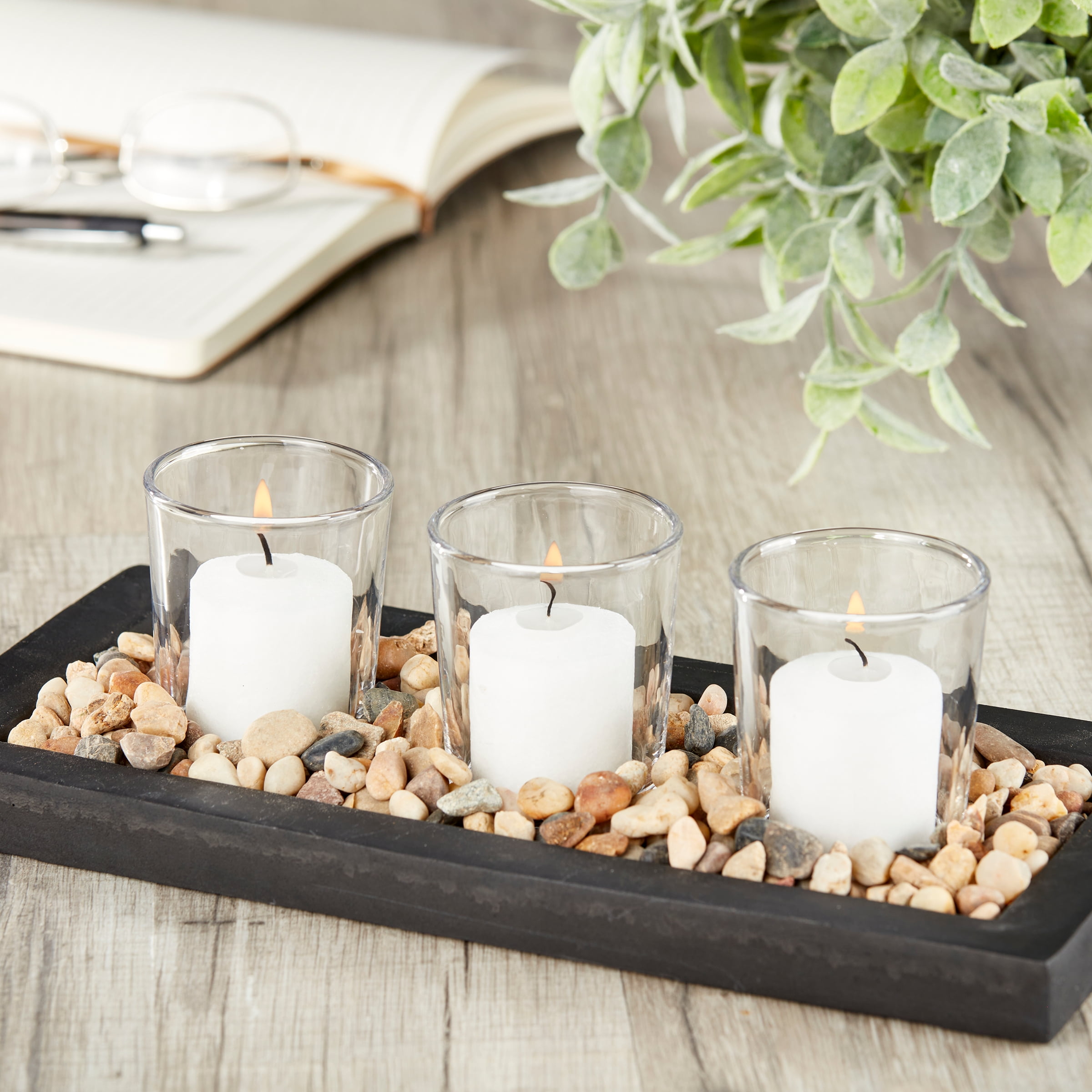 Mainstays Unscented Votive Candles, White, 16 Count