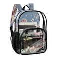 thumbnail image 2 of PVC Transparent Backpacks Clear Backpack for Travel and Outings Hedgehog Playing The Violin, 2 of 7