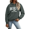 thumbnail image 4 of Women's Fashion Hoodies & Sweatshirts New York Hoodies Sweatshirt Pullover Hop Streetwear Soft Womens Sweatshirts Trendy Dark Gray XL, 4 of 6