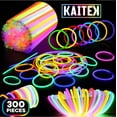 thumbnail image 4 of Kaitek Glow Stick Party Favors for Halloween Neon Theme Party Glow in the Dark Sticks (Pack of 300), 4 of 4