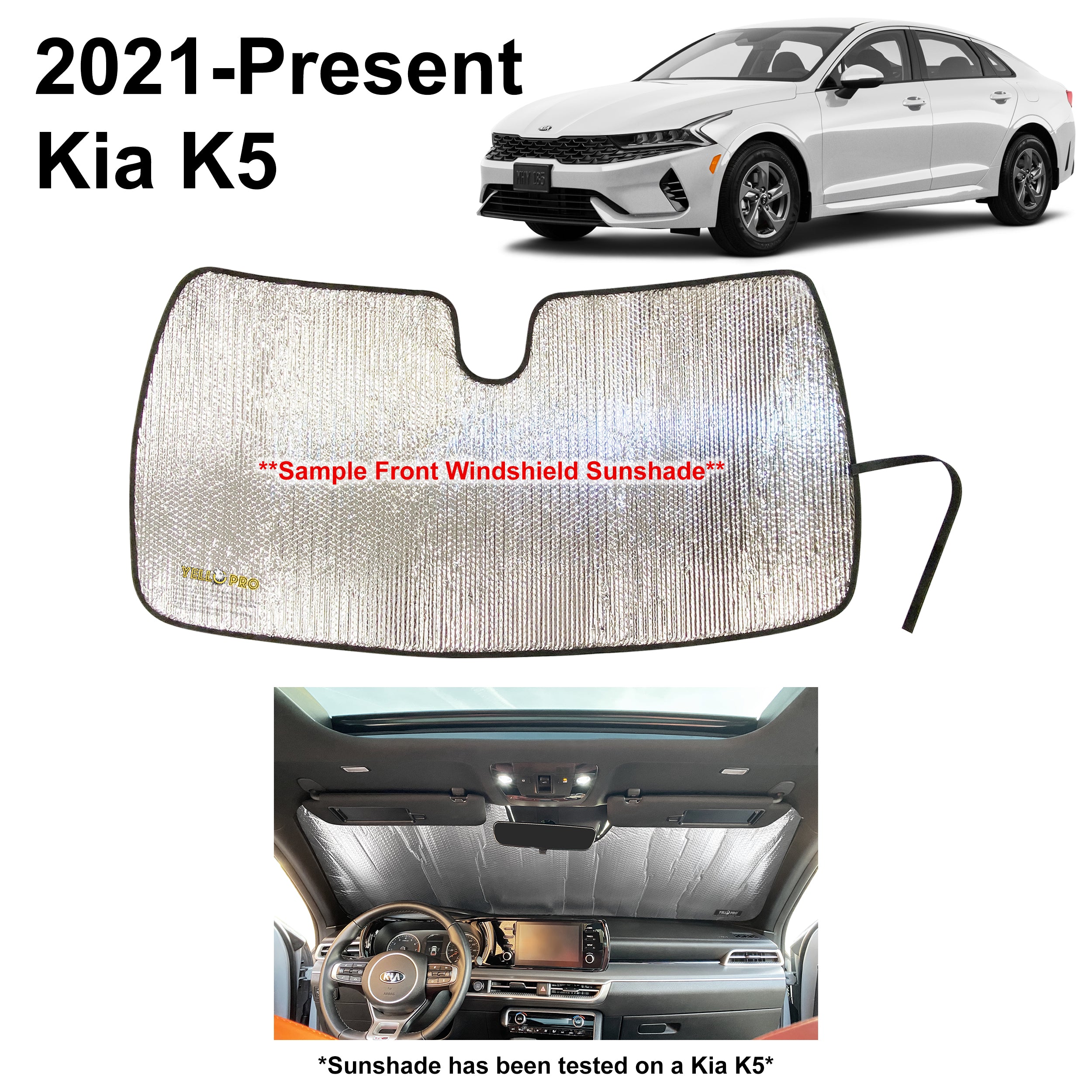 Front Windshield Sunshade for 2021-2022 Kia K5, GT-Line, GT, Sedan 