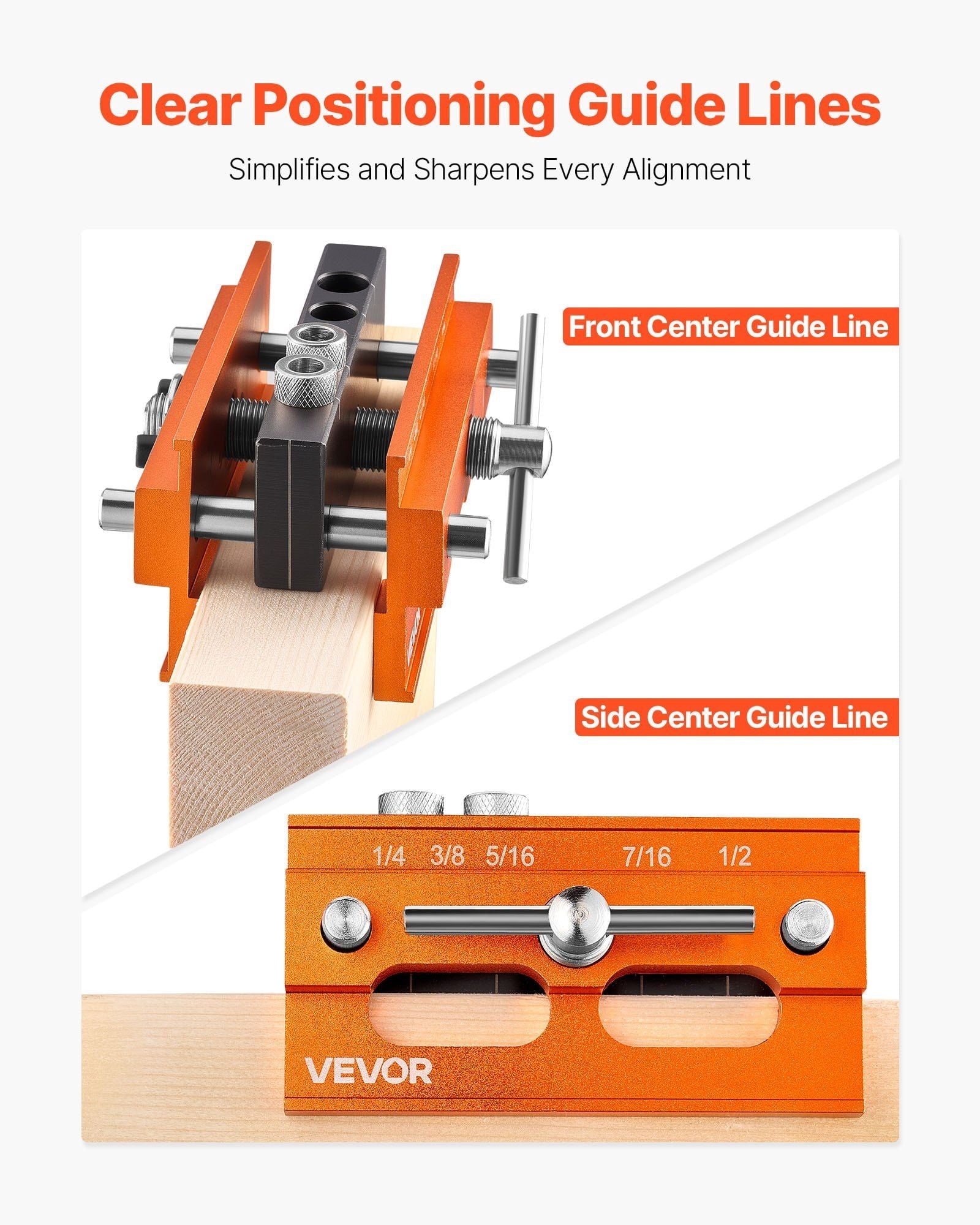 Doweling Jig Kit Self Centering Dowel Drill Jig for Straight Holes Woodworking