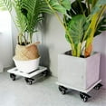 thumbnail image 6 of WMGHA Plant Caddy with Wheels,Plant Stand with Wheels Metal Square Plant Dolly with Lockable Caster Wheels,Heavy-duty Plant Dolly for Indoor Outdoor Plant Pot Roller Base Square Plant Movers, 6 of 7