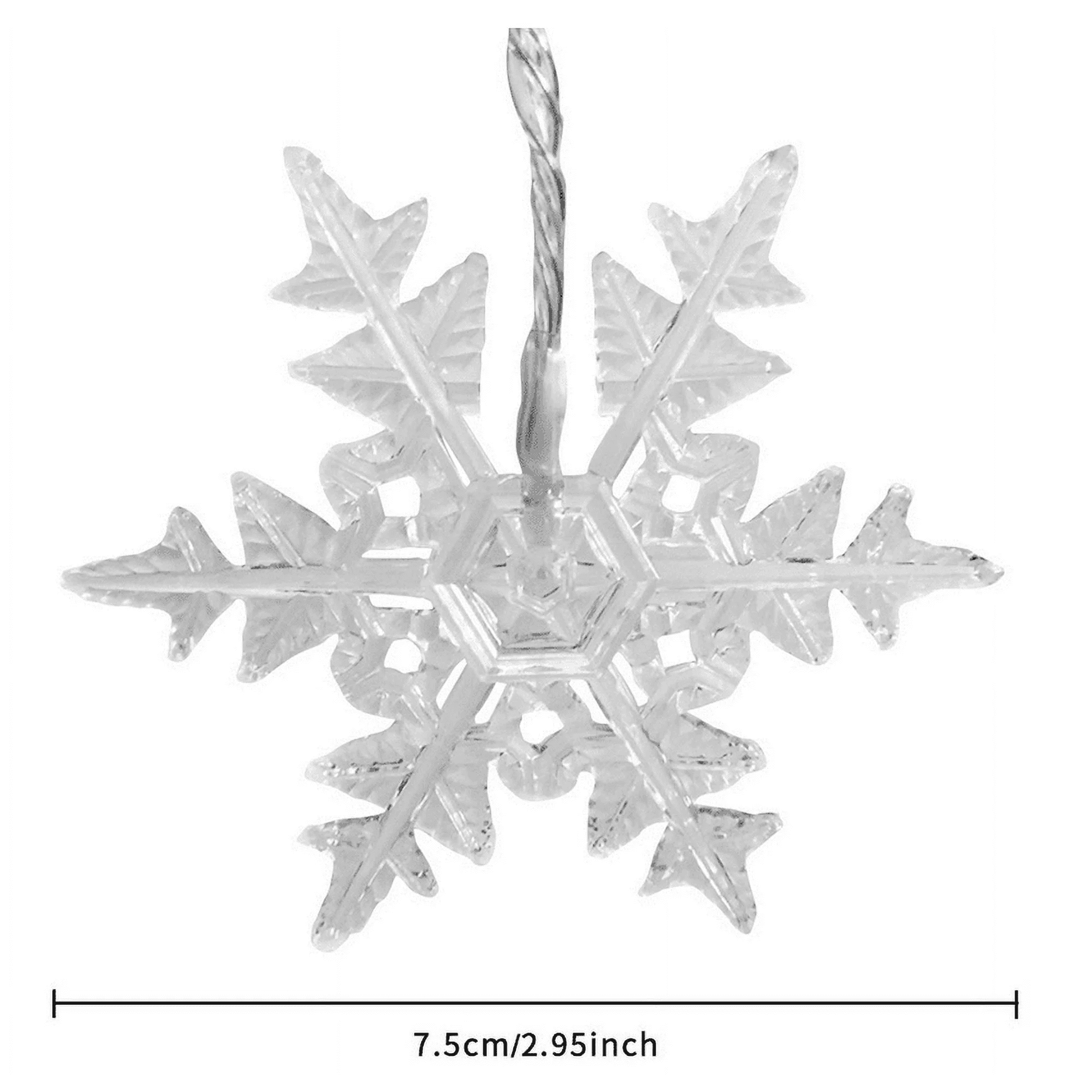 Christmas Snowflake Curtain String Lights, 11.5ft 96 LED Fairy Lights.Waterproof Lights Indoor Outdoor Xmas Decorations for Bedroom Party Patio Room Garden Home Xmas Tree Decorations (Warm White)