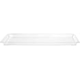 thumbnail image 2 of 5.5 x 13 Inches Clear Mini Rectangle Plastic Tray – Disposable Serving Platter for Appetizers Desserts Snacks Fruits Catering Parties Events Buffet Food Display Elegant Lightweight Plastic Tray (4), 2 of 3