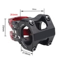 thumbnail image 1 of Mosiee Mountain Bike Riser Aluminum Alloy Short Stem Colorful Two-Color Handlebar Stem, 1 of 9