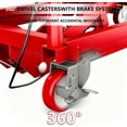 thumbnail image 2 of Hydraulic Lift Table Cart 500 lbs Capacity 28.5 In Single Scissor Lift Table with Non-Slip Pad and Locking Wheels for Material Handling Red, 2 of 7