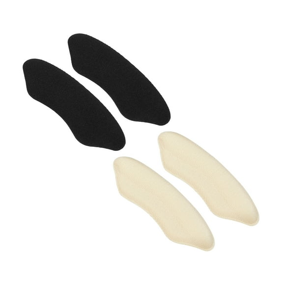 Vocoste Silicone Heel Support Cup Pads Silicone Cushion Orthotic Insole PU Clear Beige Black 4 Pcs