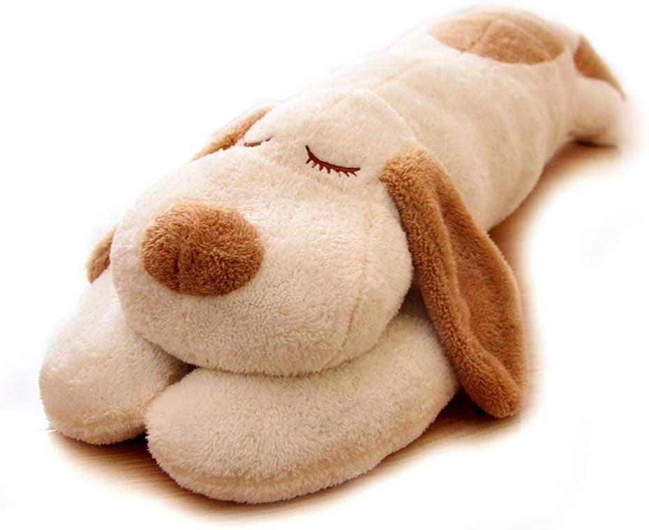 Giant Stuffed Puppy Dog Big Plush Extra Large Stuffed Animals Soft Plush  Dog Pillow Big Plush Toy (Rice White,51in/130cm) 