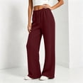 thumbnail image 2 of Admvng Women's Wide Leg Pants Elastic Waist Comfy Vacation Trousers with Pockets, 2 of 4
