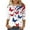A01_White, variant on Yghzkop 3/4 Sleeve Tops for Women 4th of July Independence Day T-Shirts Patriotic Shirts Summer Round Neck Trendy Print Shirt Stars Stripes Graphic Tunic Tees Blouse