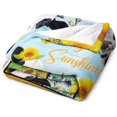 thumbnail image 3 of Cow Blanket Sunflower Farm Country Print Throw Blankets for Couch Sofa Bed Stuff Decor Lightweight Soft Cozy Fleece Plush Warm Flannel Bedding Gifts for Baby Girls Boys Kids Adults Lover 50"x60", 3 of 6