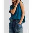 thumbnail image 5 of Yunliwuli Women's Fashion T-Shirt Casual Short Sleeve Round Neck Solid Color Loose Tops Summer Tunic, 5 of 8