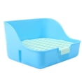 thumbnail image 2 of Flmtop Small Pets Hamster Rabbit Toilet Potty Trainer Fixable Cage Tray Litter Box Blue, 2 of 9