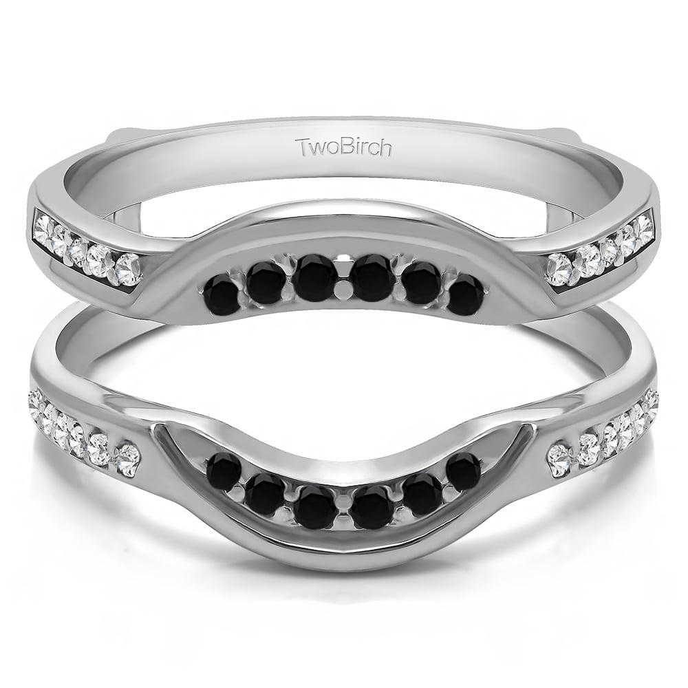 Pear Diamond Halo Twist Shank Unique Engagement With 2 Hermes Ring Guards Sillyshinydiamonds