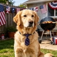 thumbnail image 7 of Yhmxh 4th of July Pet Necktie, Adjustable American Flag Collar Bows Patriotic Red White Blue Star Stripes Dog Cat Bow Tie Collar, Cute Independence Day Pet Costume Accessory for Small Medium Pets, 7 of 7