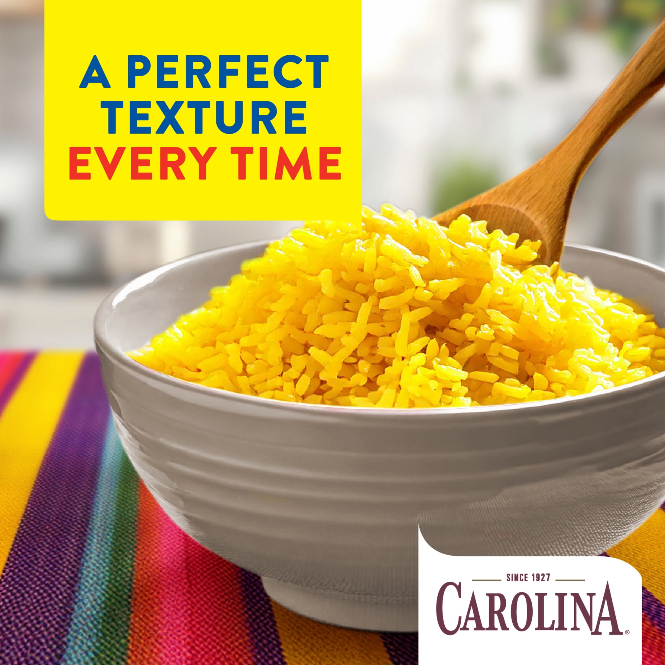 (3 pack) Carolina Seasoned Saffron Yellow Rice, Seasoned Long-Grain Rice with Spices, Gluten Free, 5 oz Bag
