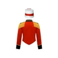 thumbnail image 2 of YiZYiF Girls Boys Drum Major Team Uniform Marching Band Tassel Jacket Coat with Hat Drummer Performance Costume A Red 4, 2 of 7