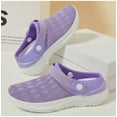 thumbnail image 7 of GUOBIOZIY Womens Mesh Slip On Shoes Backless Sneakers Knit Flats Non-Slip Walking Shoes（Purple,7）, 7 of 7