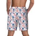 thumbnail image 3 of Kdxio American Gnomes Print Men'S Swim Trunks With Compression Liner 7 Inch Inseam Quick Dry Swim Shorts, 3 of 7