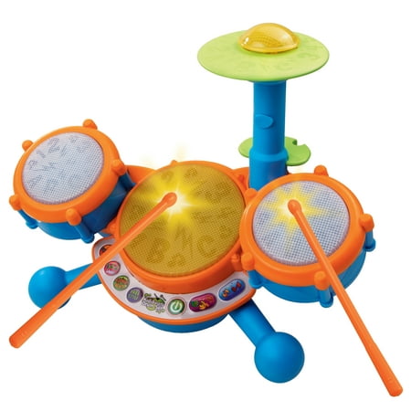 VTech KidiBeats Drum Set With Four Drum Sounds and Three Music (Best Drum Set Brands)