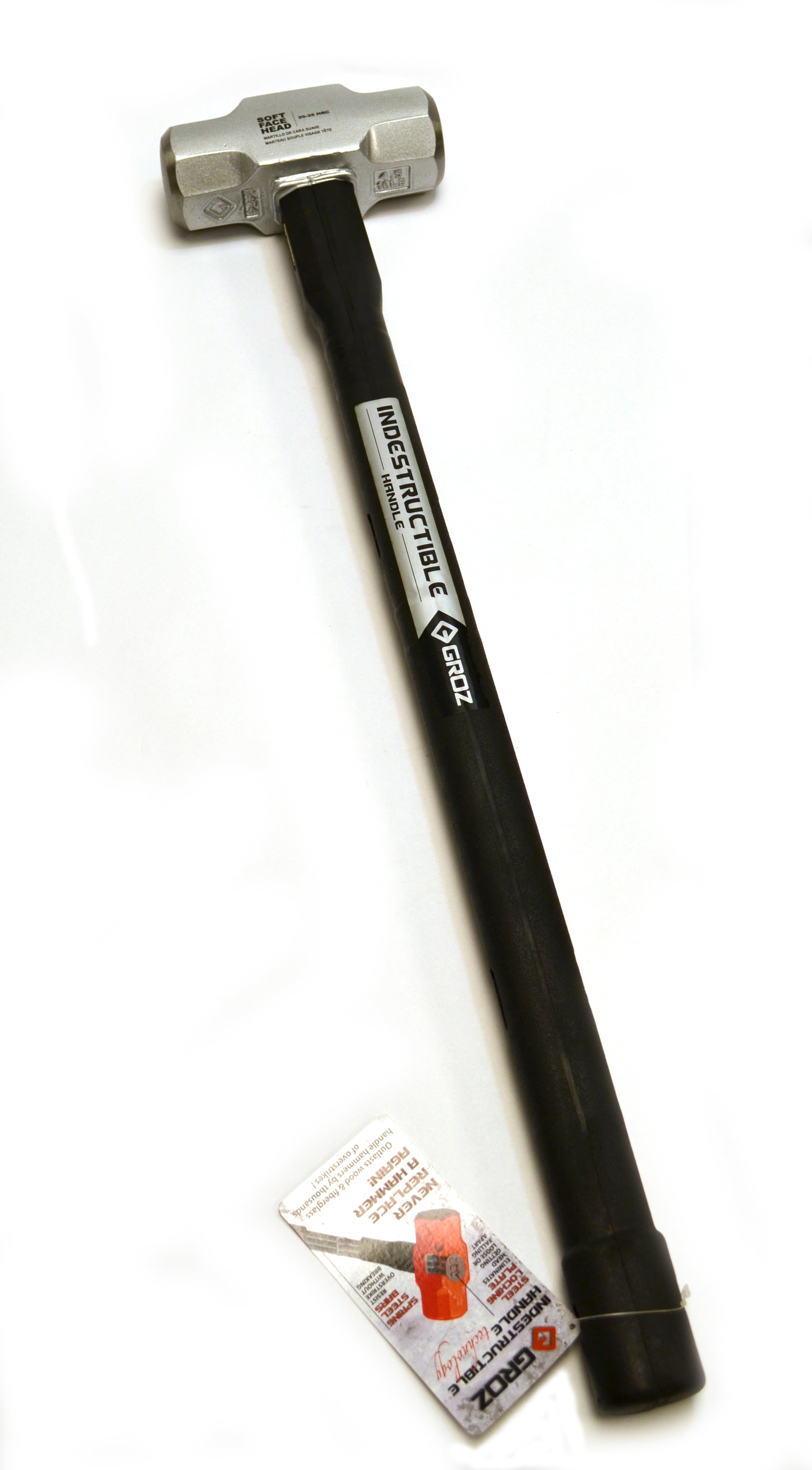 Groz 34562 Indestructible Handle Soft Face Sledge Hammer with 10Pound