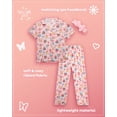 thumbnail image 2 of dELiA*s Girls Pajama Set Soft Cozy Button Down Sleepwear Pajamas for Girls with Spa Headband 2 Piece, 2 of 7