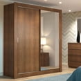 thumbnail image 1 of Ropero Closet Madesa Dallas 2 Puertas Corredizas con Espejo 2 Cajones Marrón, 1 of 5