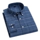 thumbnail image 1 of Camisa de cuello vuelto para hombre Camisa a cuadros de manga larga con botones de moda informal con bolsillo para el trabajo, 1 of 5