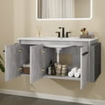 thumbnail image 2 of Craftian 36" Inch Wall Mounted Bathroom Vanity with Sink, Modern Floating Bathroom Sink Storge Cabinet , Gray, 2 of 9