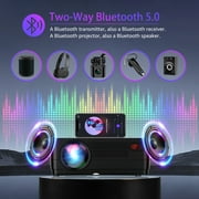 ROCONIA 5G WiFi Bluetooth Projector Native 1080P 4K Outdoor Projector 18000LM 300 Display Movie Projector (Projector Screen Included)