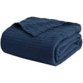 thumbnail image 3 of EMME Muslin Blanket 100% Cotton Throw Blankets for Couch 6-Layer Breathable Gauze Blanket All Season Soft and Lightweight Pre-Washed Cotton Blanket (Navy, 55"x75"), 3 of 6