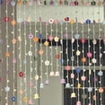 thumbnail image 7 of QenASHaing Handmade Crochet Flower Door Curtain, Boho Knitted Flower Garland with Tassels, Decorative Hanging Backdrop for Bedroom Wall Door Window, 7 of 7