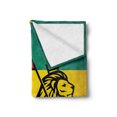 thumbnail image 2 of Rasta Soft Flannel Fleece Throw Blanket, Judah Lion a Rastafari Flag Jungle Reggae Theme Art Vivid Colorful Print, Cozy Plush for Indoor and Outdoor Use, 70" x 90", Yellow Black, by Ambesonne, 2 of 5