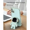 thumbnail image 4 of Compatible with Samsung A71 Case Silicone TPU Plating, Samsung Galaxy A71 Cases Cute Astronaut Pattern Phone Case with Stand (Green), 4 of 13