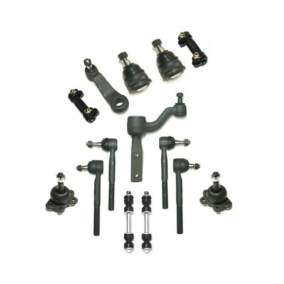 14 Pc Upper Lower Ball Joints Tie Rods Adjusting Sleeves Sway Bars Idler & Pitman Arm Complete Suspension Kit Fits select: 1988-1992 CHEVROLET GMT-400, 1989-1992 GMC SIERRA