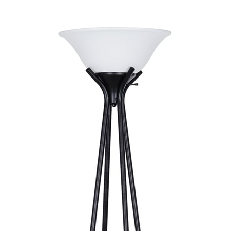 MAINSTAYS CHARCOAL FINISH METAL ETAGERE FLOOR LAMP WITH SHELVES