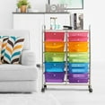 thumbnail image 3 of Costway 15 Drawer Rolling Storage Cart Tools Scrapbook Paper Office School Organizer, 3 of 10