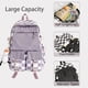 thumbnail image 3 of Mochila kawaii, mochila para estudiantes, mochila de gran capacidad, mochila para el campus con cuadros en blanco y negro, linda para niñas, 3 of 5