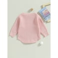 thumbnail image 4 of Bagilaanoe Newborn Baby Boy Girl Knitted Rompers Sweater Long Sleeve Letter Embroidery Bodysuits3M 6M 9M 12M 24M Infant Warm Jumpers Tops Fall Loose Knitwear, 4 of 8