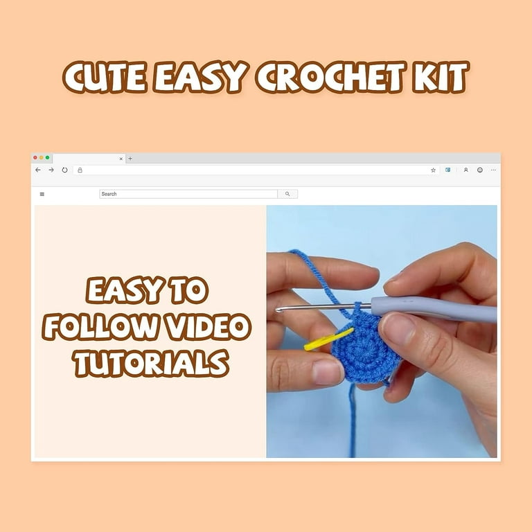 QSHQ Crochet Kit for Beginners, Crochet Starter Kit for Adults and Kids  Complete Knitting Kit to Make 2Pcs Animals, Learn to Crochet with  Step-by-Step Instruction and Video (Frog) 